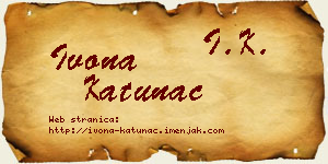 Ivona Katunac vizit kartica